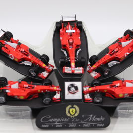 HOT WHEELS 1.43 FERRARI F1  5 car set 2000,2001,2002, 2003, 2004 Michael Schumacher collection ( L6237 )