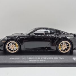 Minichamps 1.18 Porsche 911 992 Turbo S Sport Design 2024  Black colour ( 153 069175 )