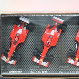 HOT WHEELS 1.43 FERRARI F1 3 car set 2000,2001,2002 Michael Schumacher collection ( B7022 )
