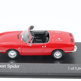 MINICHAMPS 1.43 FIAT 850 SPORT SPIDER 1968  Red color with black interior ( 400 121230 )