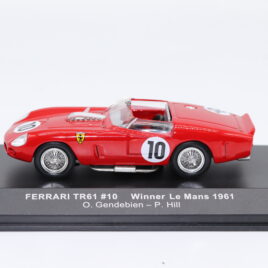 IXO 1.43 Ferrari TR61 #10 car  1961 Le Mans winner   Drivers: O.Gendebien – P.Hill ( LM1961 )