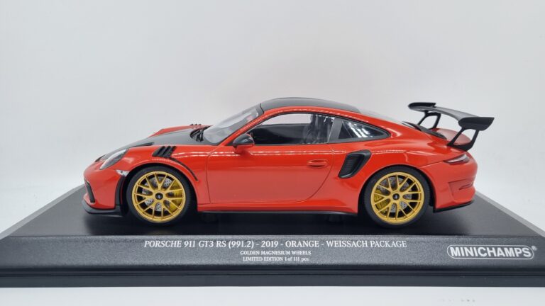 Miniature Minichamps 1/18 Porsche 911 GT3 RSR - Reworked - Rouge Jagermeister