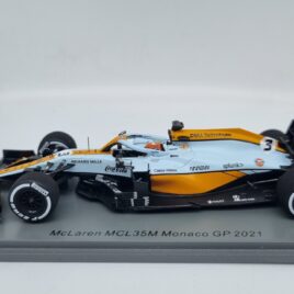 SPARK MODELS 1.43 McLAREN MCL35M F1 GP 2021 Monaco Daniel Ricciardo Gulf Blue colours ( S7678 )