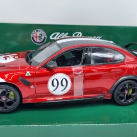 BURAGO 1.18 Alfa Romeo Giulia GTAm 2020 Dark red / white colour ( 18-11049 )