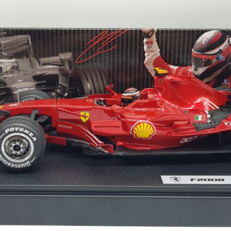 Hot Wheels 1:18 – Ferrari F2008 De Kimi Räikkönen (Formule 1, Occasion)