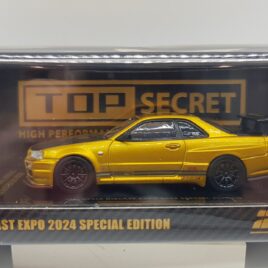 INNO 1.64 Nissan Skyline R34 GT-R Top Secret Gold colour 2024 Malaysia Diecast expo