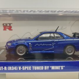 INNO 1.64 Nissan Skyline R34 GT-R V-SPEC Tuned by MINES Bayside Blue ( IN64-R34VS-MINES-BL )